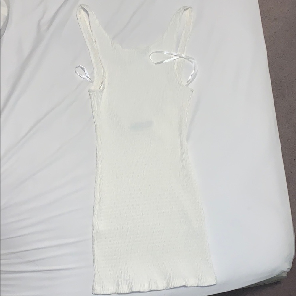 White bodycon backless urban outfitters dress